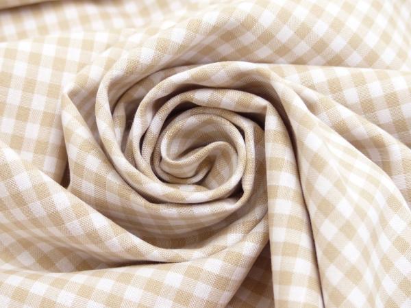 Baumwoll Karo 0,5 cm Beige